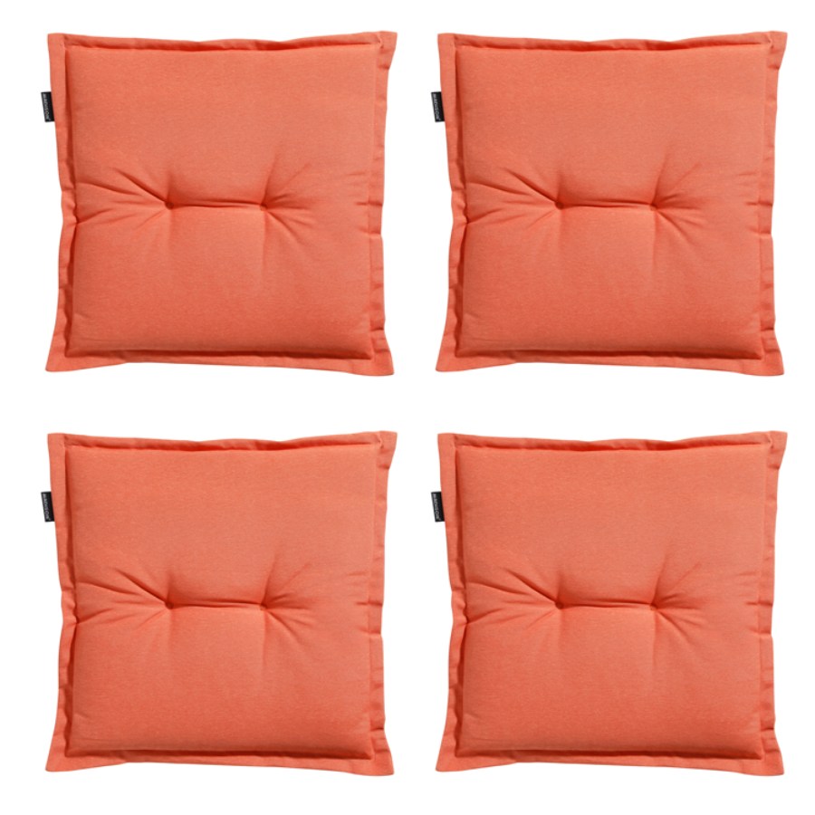 Madison Panama flame orange Zitkussen - Set van 4