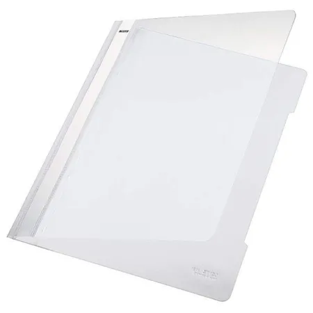 Leitz Schnellhefter Standard, A4, langes Beschriftungsfeld, PVC, weiss