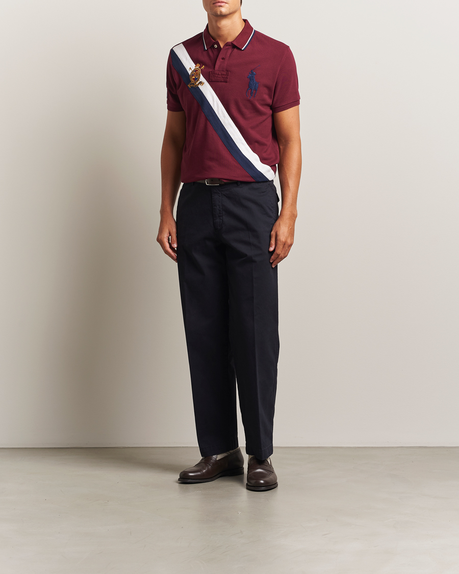 Polo Ralph Lauren Diagonal Stripe Big Pony Polo Classic Wine