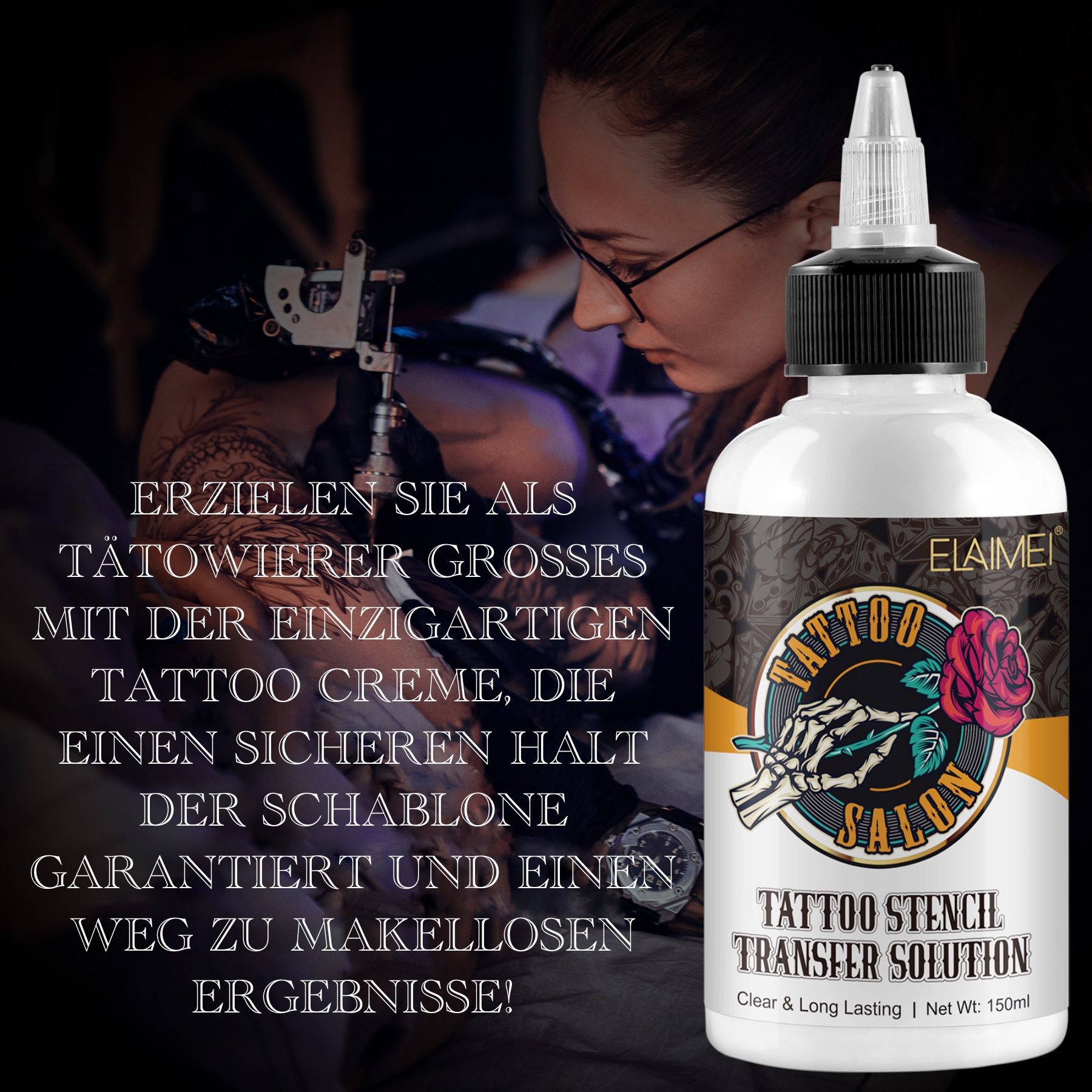 P-Beauty Tattoo Schablonen Stencil Solution