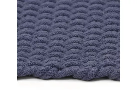Prolenta Premium - Tapis rectangulaire Bleu marine 180x250 cm Coton