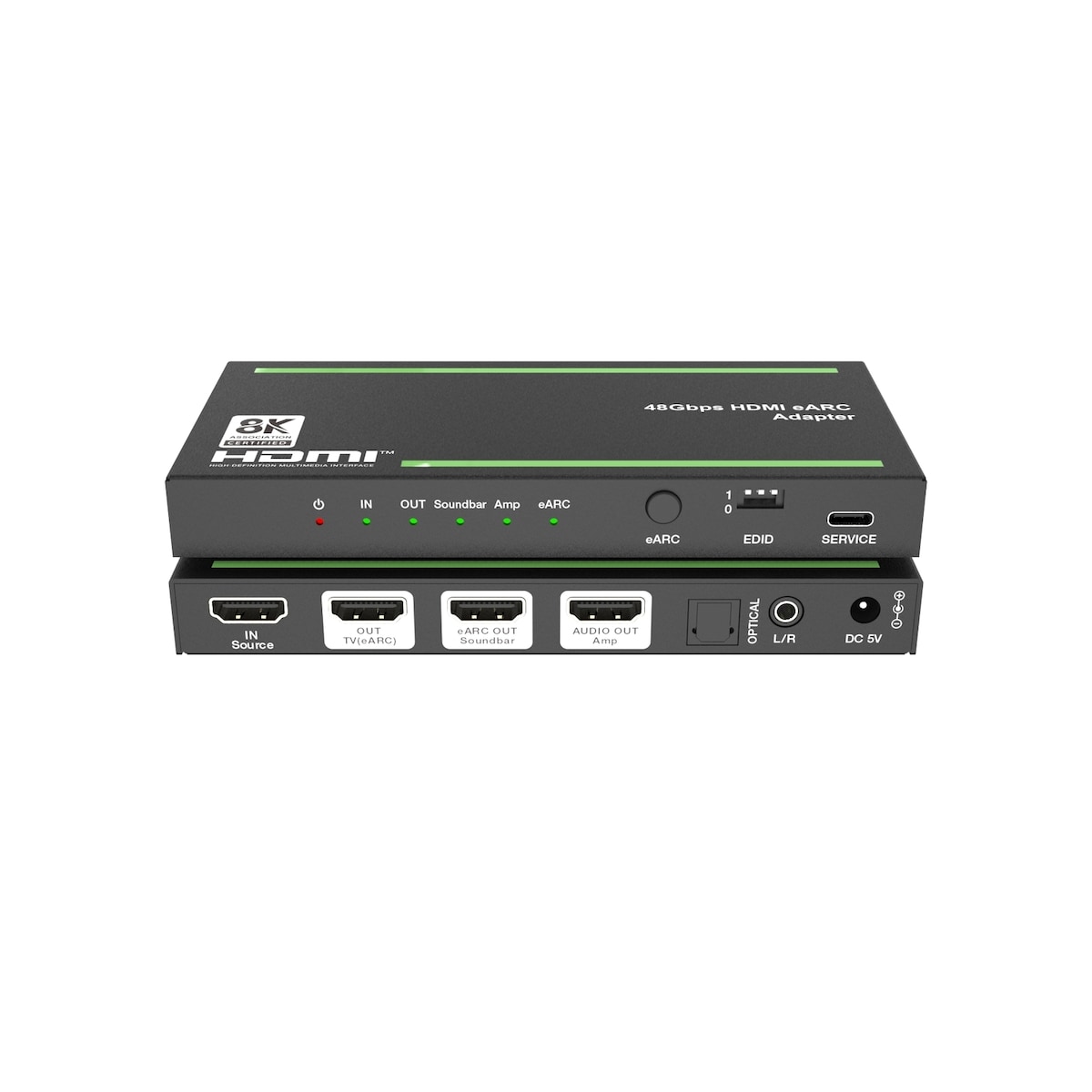 NÖRDIC 8K HDMI 2.1 eARC/ARC Extractor for Soundbar og forsterker