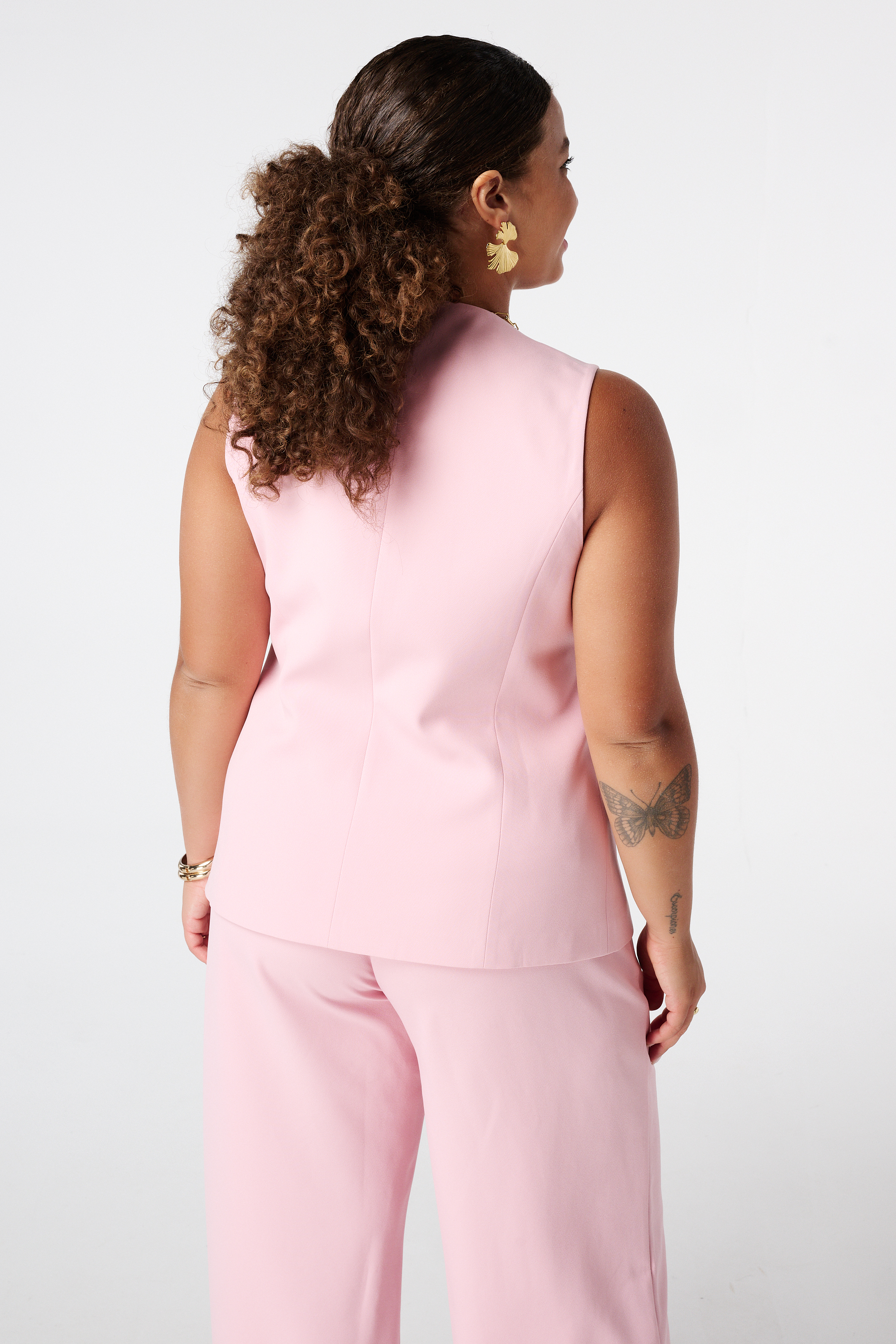 Gilet met knoopsluiting Licht pink