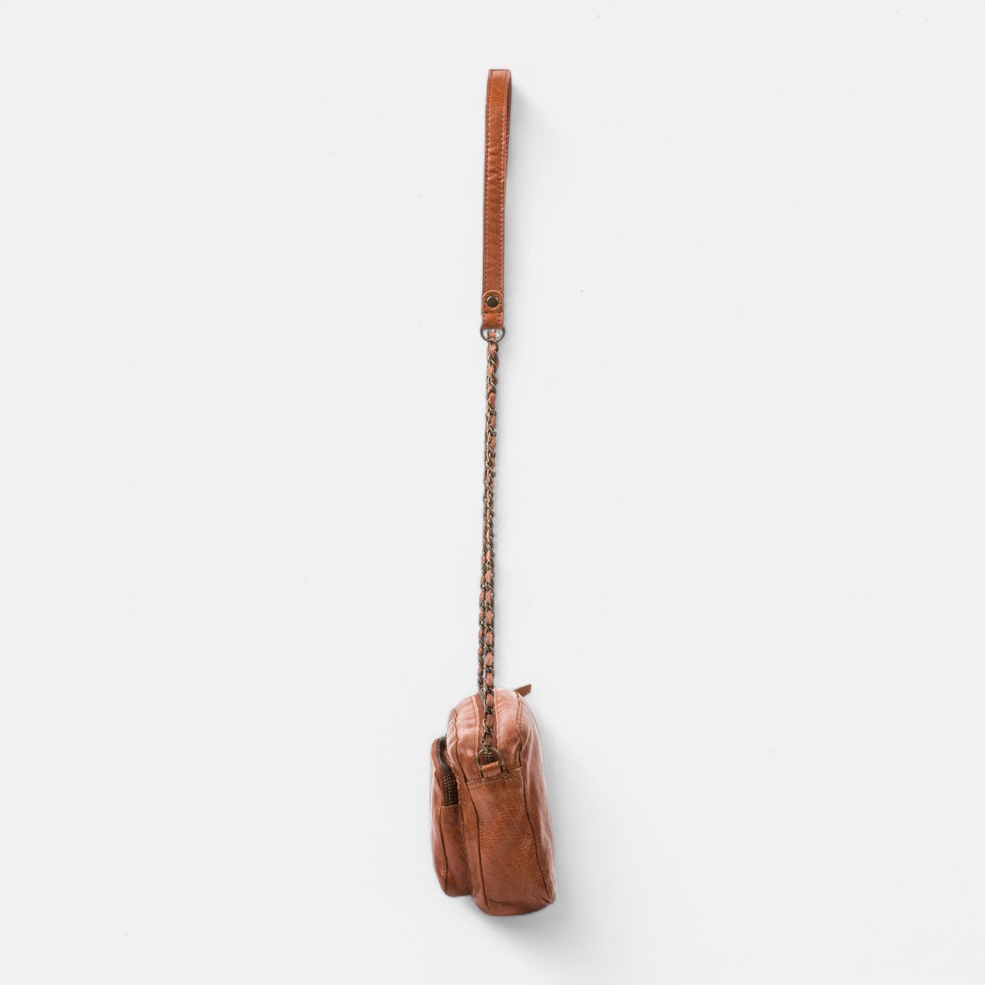 Sac bandoulière en cuir cognac