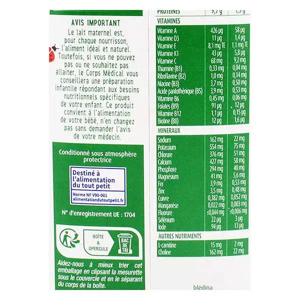 Blédina Blédilait Blédigest Leite de Primeira Etapa 820g