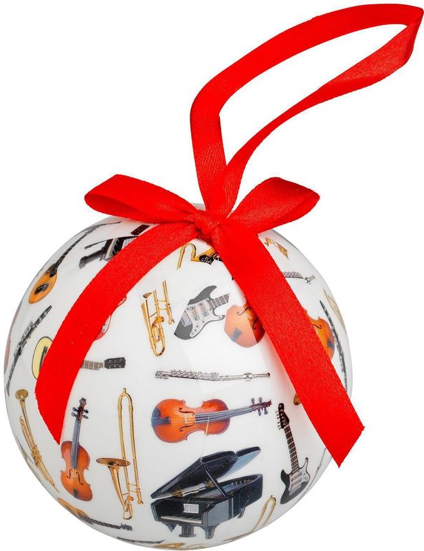 Muzikale Kerstbal - Kerstversiering - Diverse Muziek Motieven - Feestelijke Verpakking