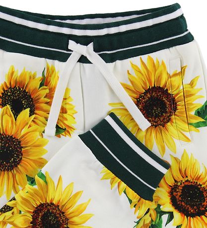 Dolce & Gabbana Sweatpants - Sunflower - Hvid/Mørke Grøn