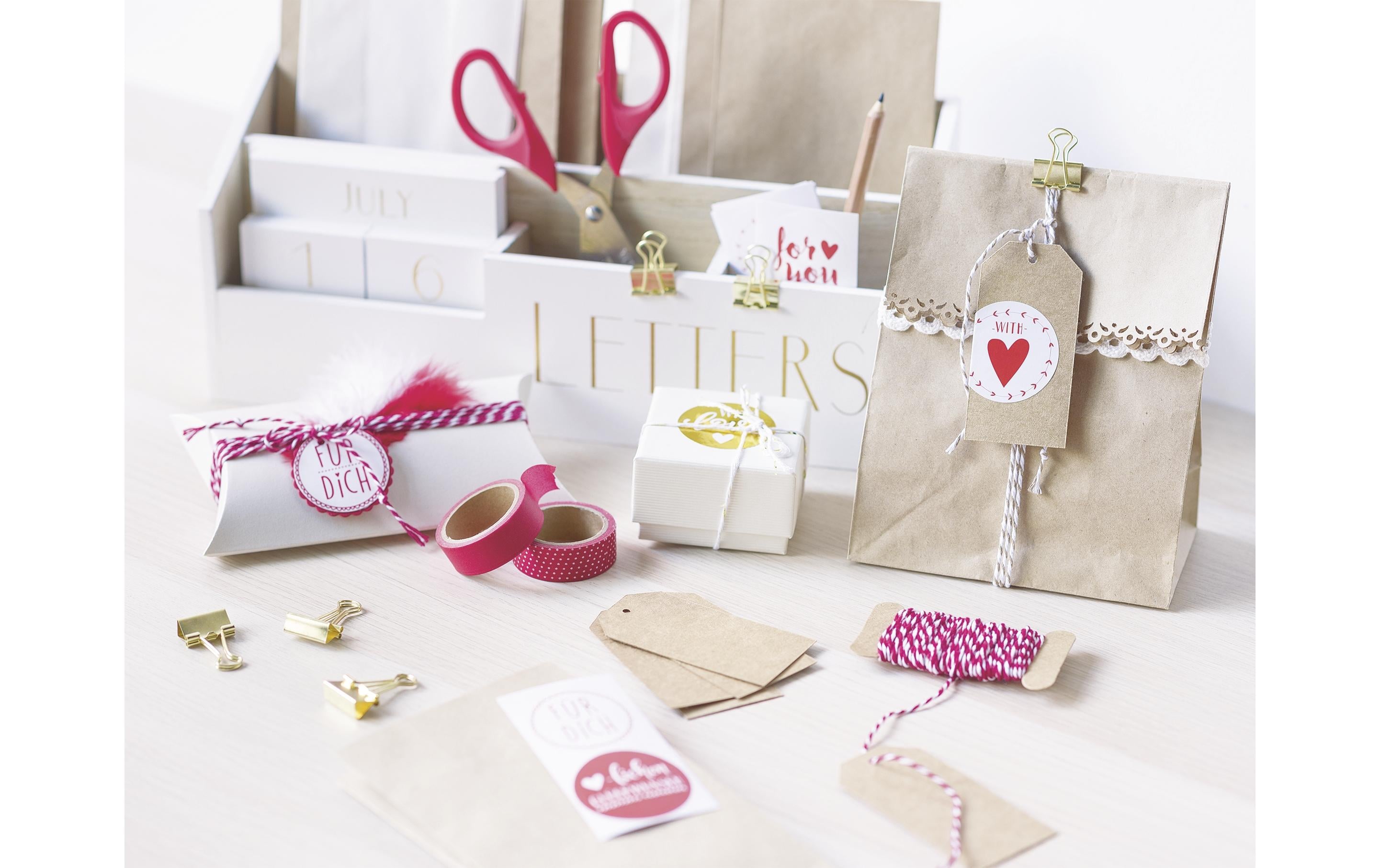 Geschenkbox 6 Stück, Weiss, 90 x 125 mmGeschenkschachtel für ein tolles Geschenk