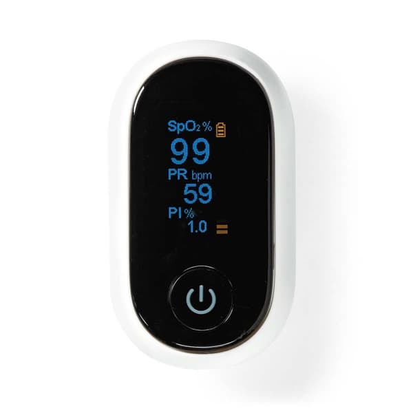 SmartLife Pulsoksymeter | Bluetooth | OLED-Skjerm | Anti-bevegelse interferens / Auditiv alarm / Oksygenmetning (SpO2) / Perfusjonsindeks / Puls / Sen