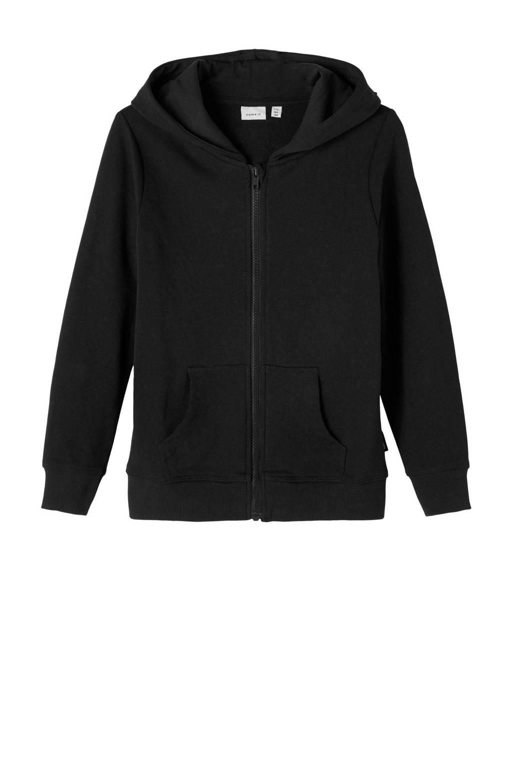 NAME IT sweatvest NKMNESWEAT zwart