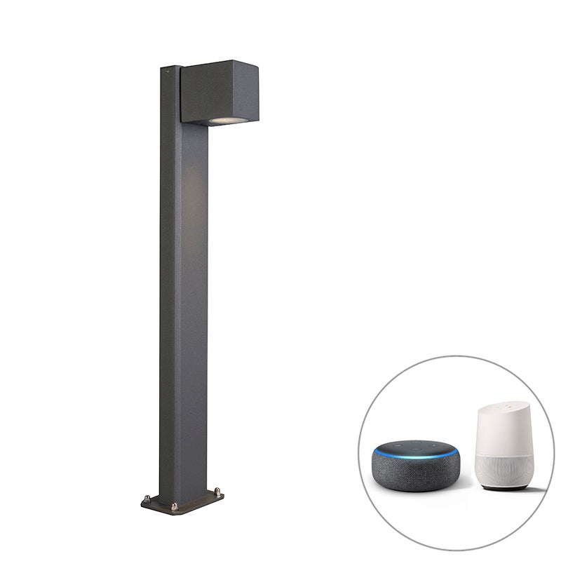 Slimme staande buitenlamp, antraciet, 65 cm, IP44, incl. WiFi, GU10 - Baleno