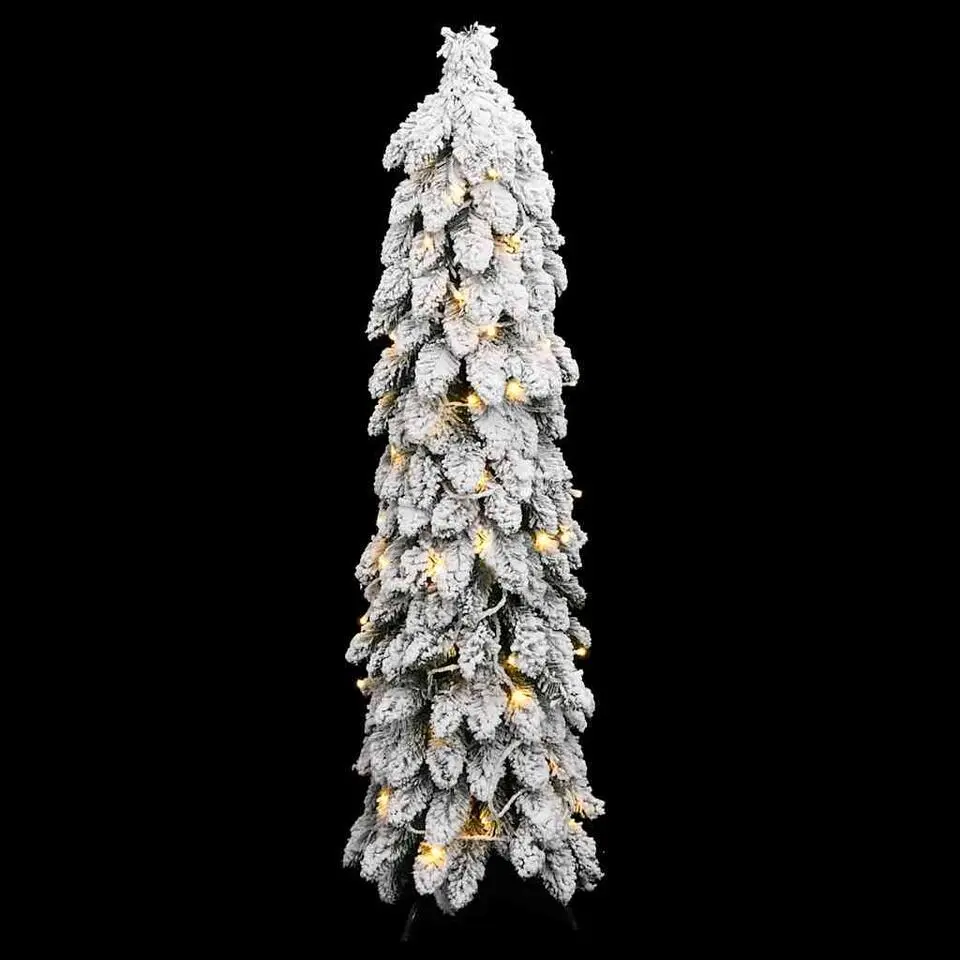 vidaXL Kunstkerstboom met verlichting en sneeuw 80 LED's 150 cm