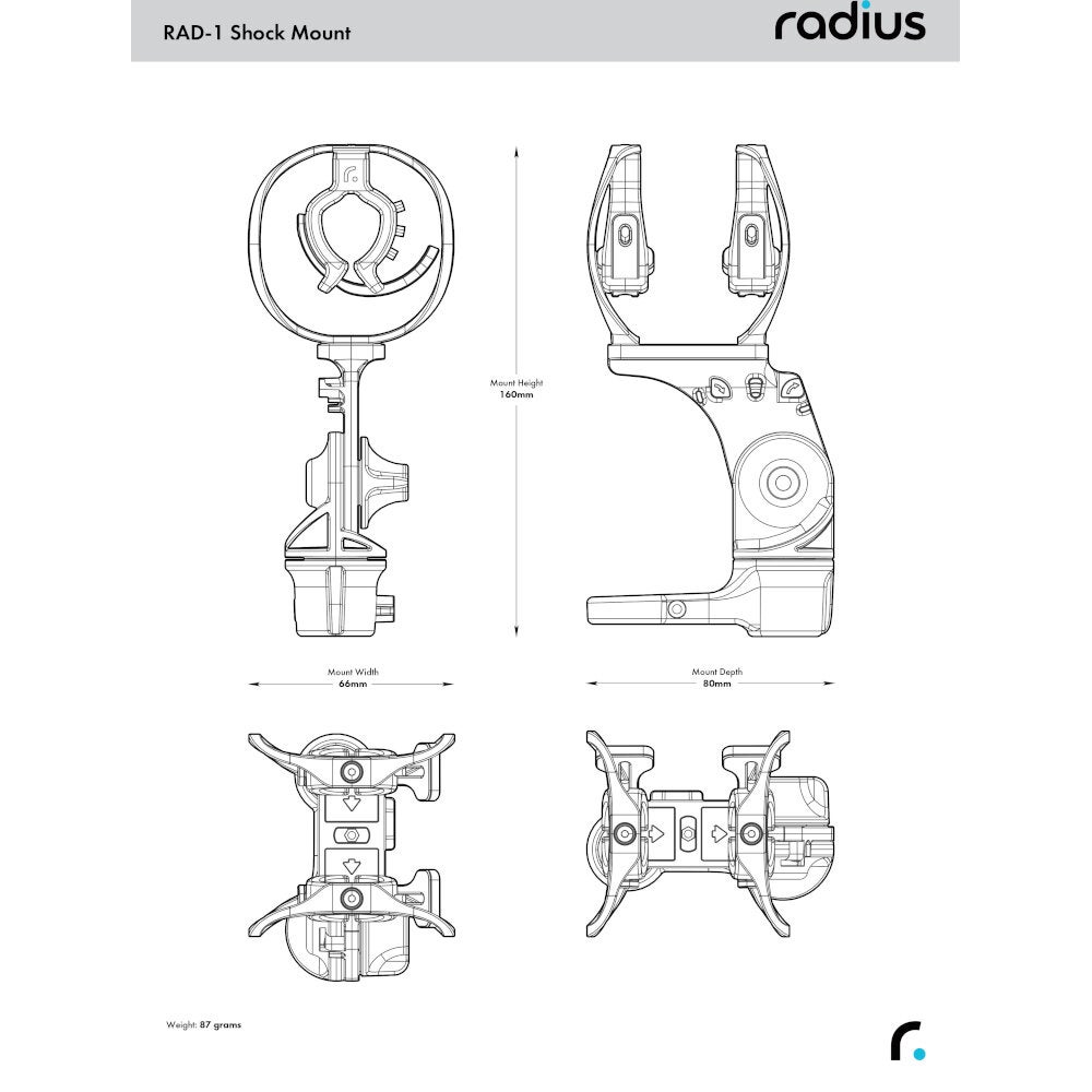 Radius RAD-1 Dark Edition shockmount