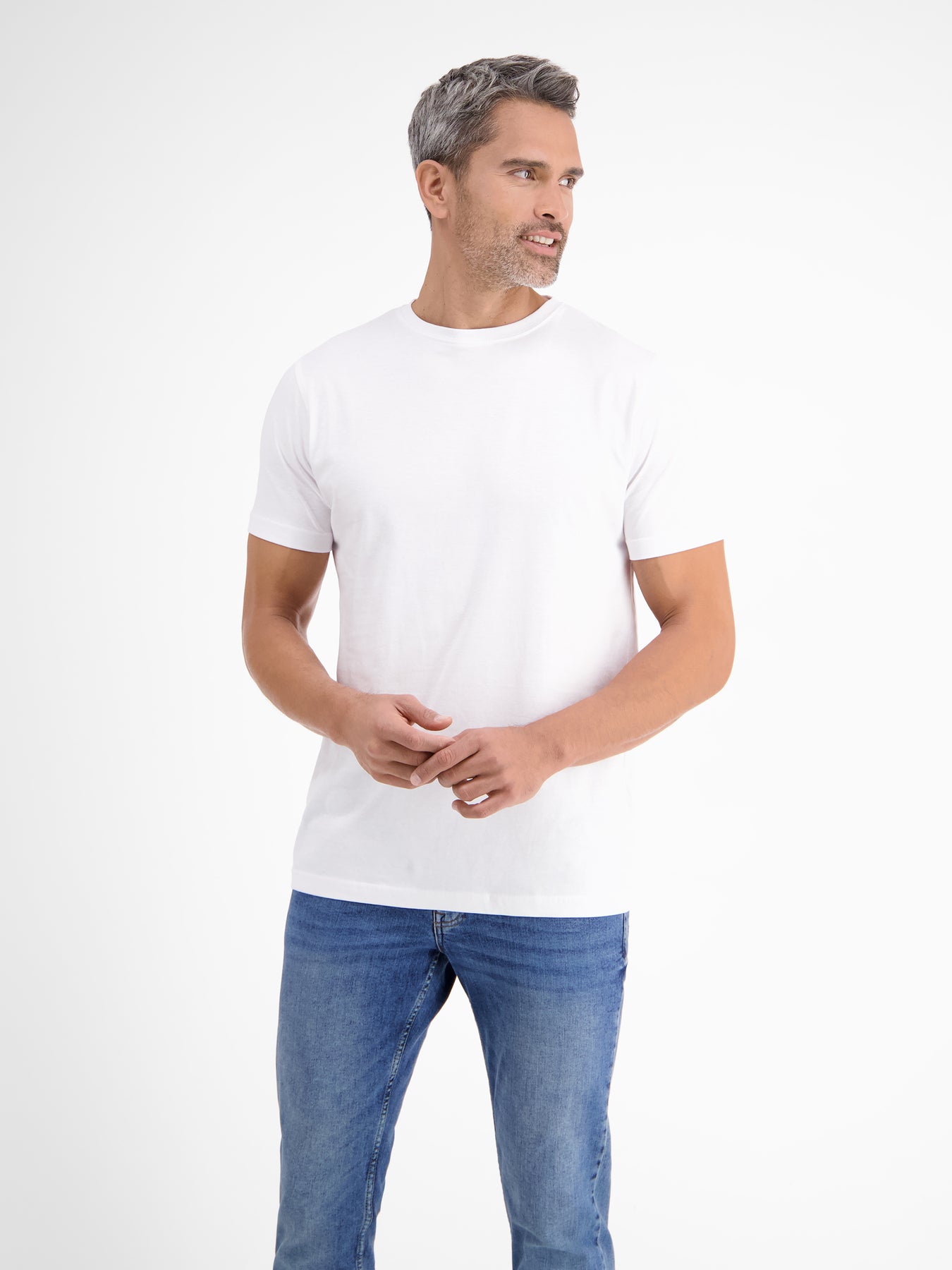 Doppelpack T-Shirt für Herren, Rundhals in Premium Baumwollqualität