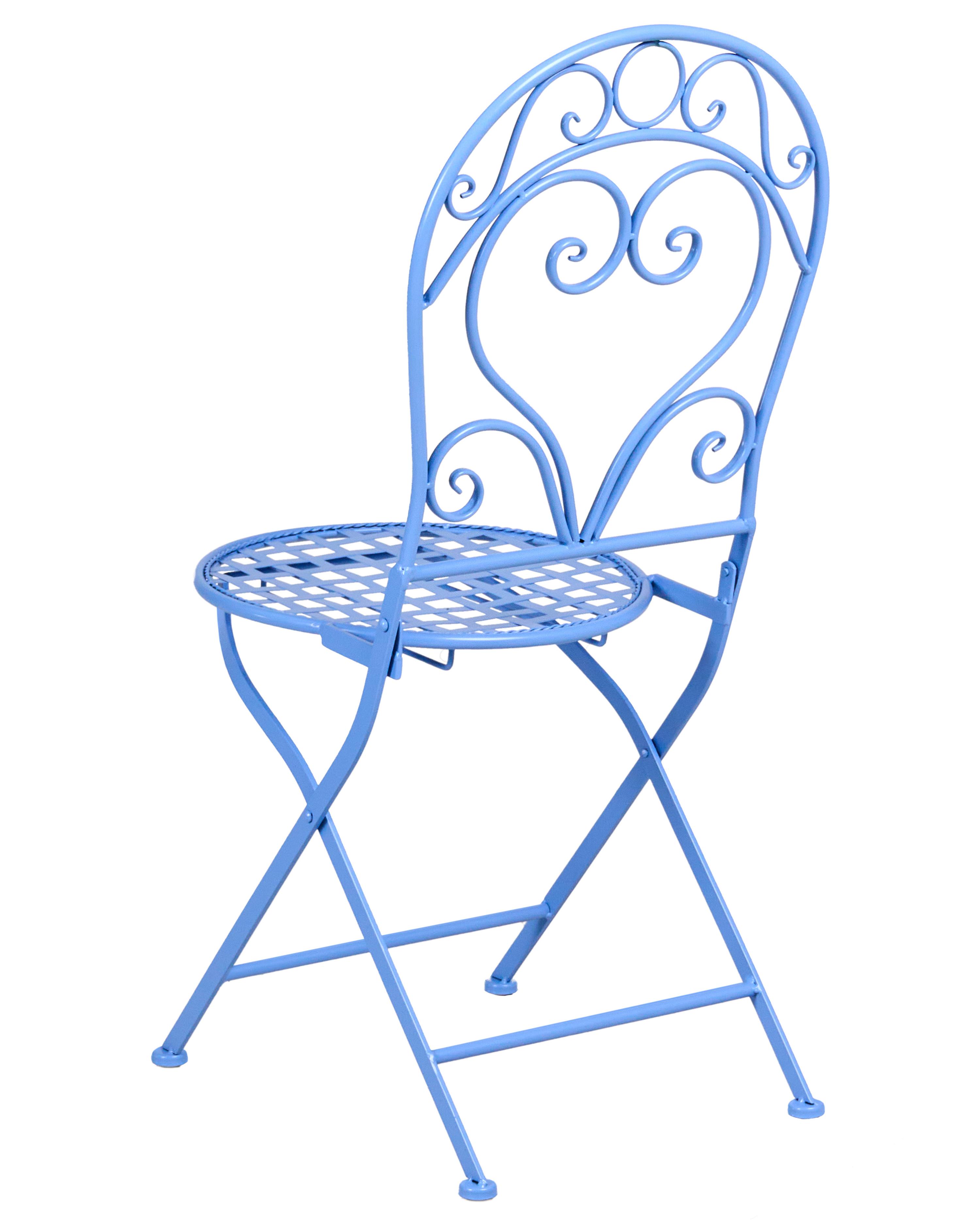 Set van 2 tuinstoelen ALBINIA Metaal Blauw