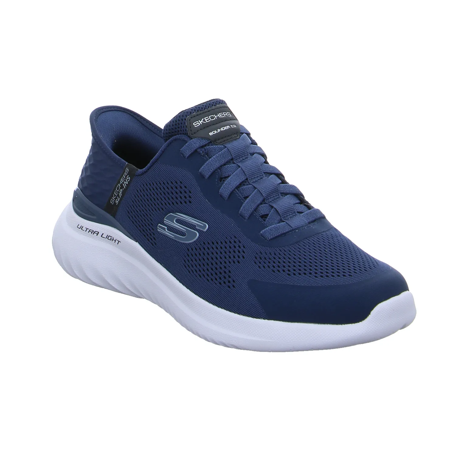 SKECHERS Halbschuhe Sneaker Stoff Blau Synthetik