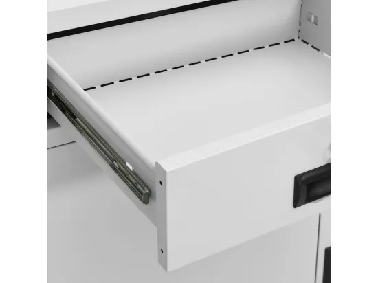 Armoire de bureau Gris clair 90x40x102 Acier 2