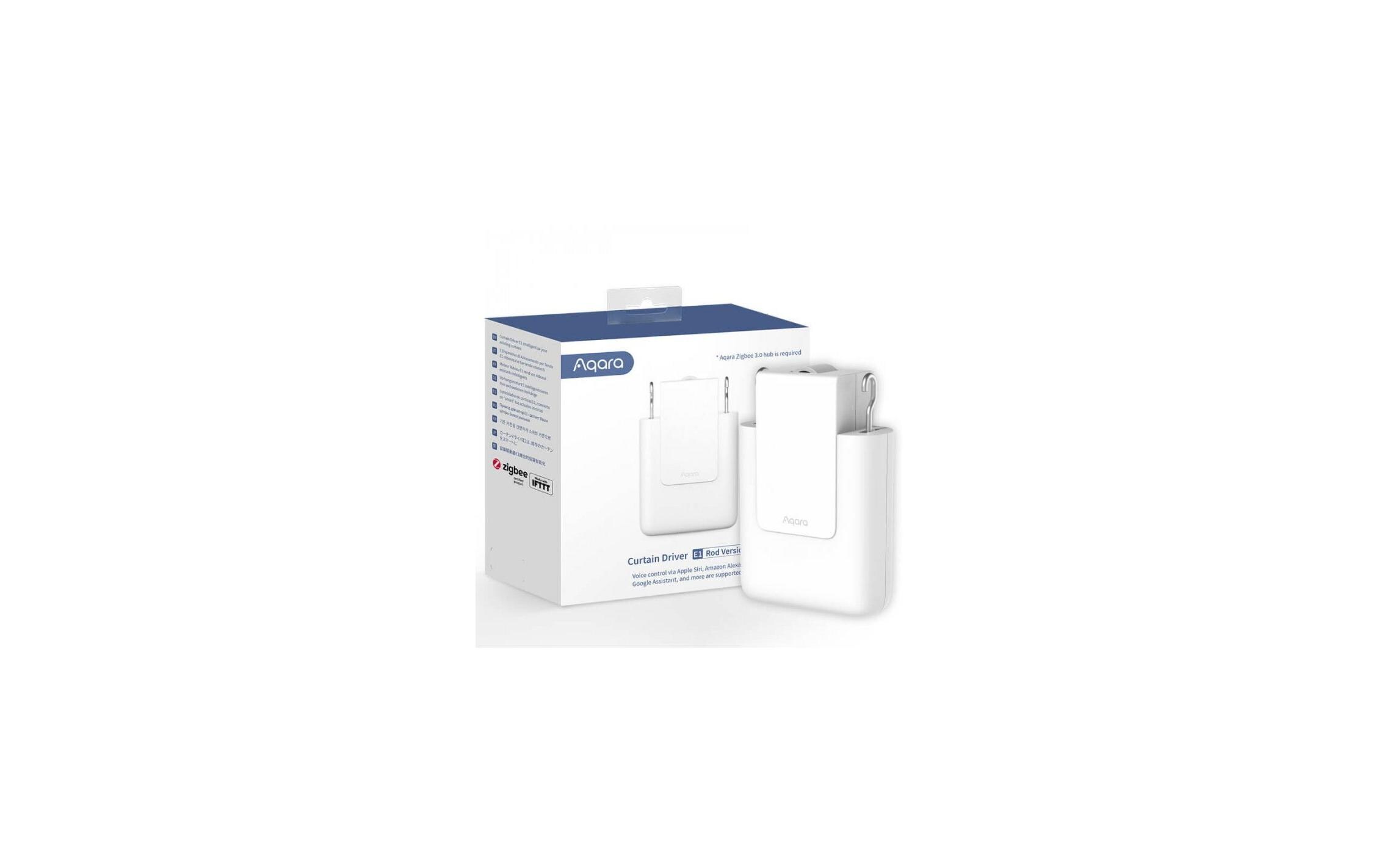Smart Home Vorhangfahrer (Rod Version) E1 Weiss, Zigbee 3.0<br>Smart Vorhang Steuerung (Stangen Version)