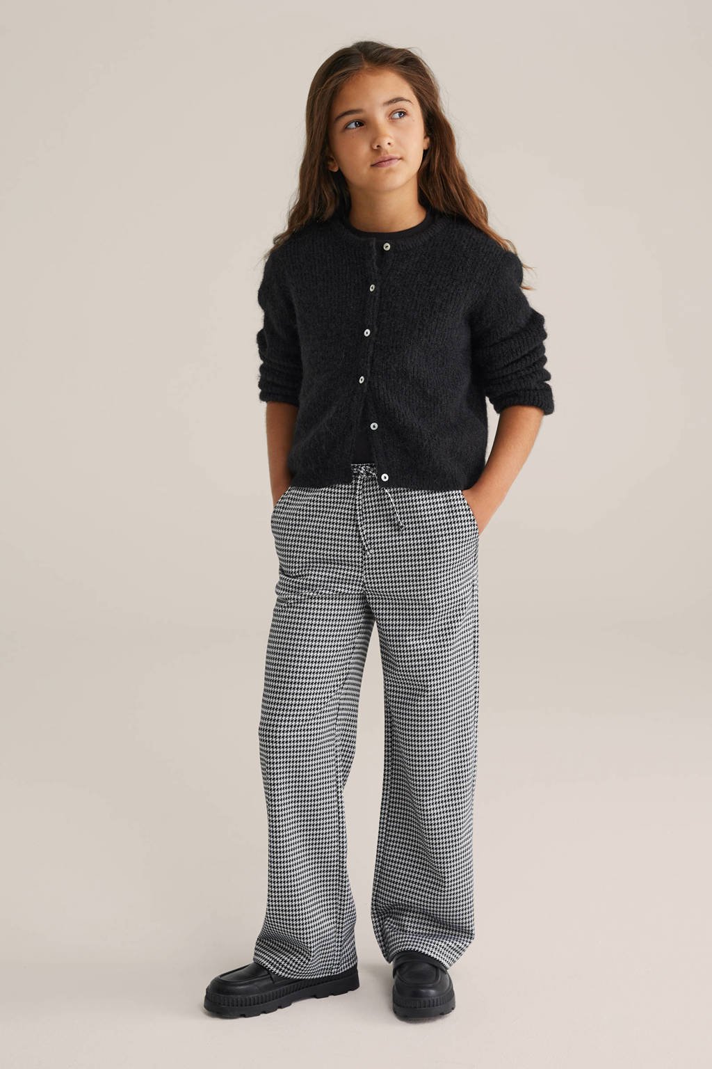WE Fashion straight casual broek zwart