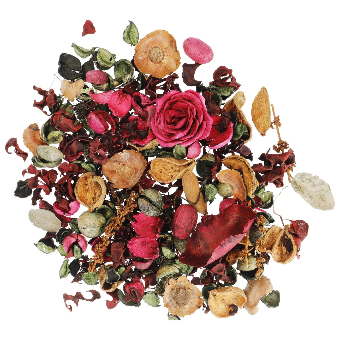Potpourri Rose/Blätter, dunkelrot, 12 x 20 cm