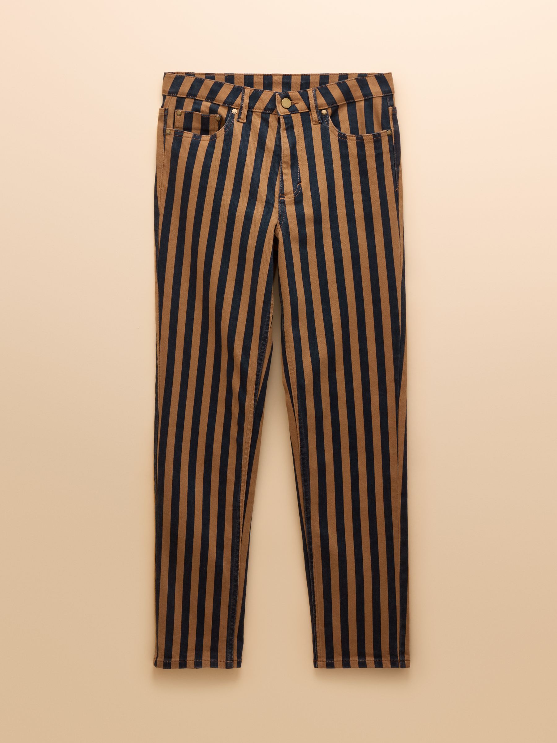 Marineblauw gestreept - Joules jeans met halfhoge taille