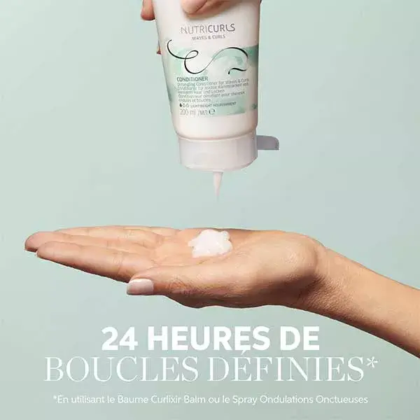 Condicionador desembaraçante Wella Professionals Nutricurls para cabelos ondulados e cacheados 1L