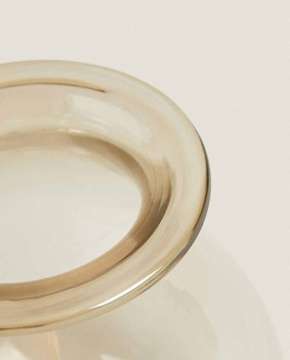 VASO DE VIDRO FUMÊ