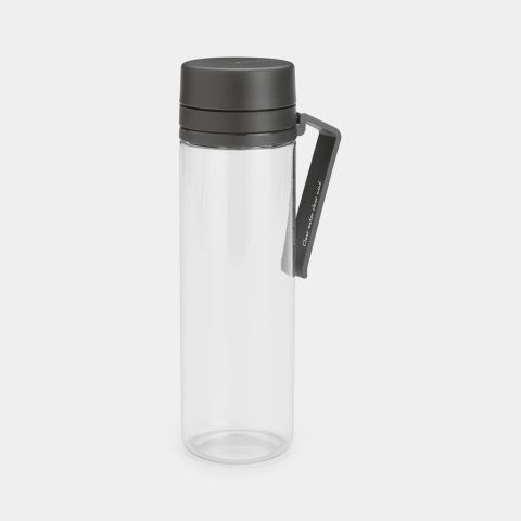 Make & Take Ontbijt- en Lunchset 3-delig, kunststof (waterfles met zeef, ontbijtkom 0,5 liter, lunchbox medium) - Dark Grey