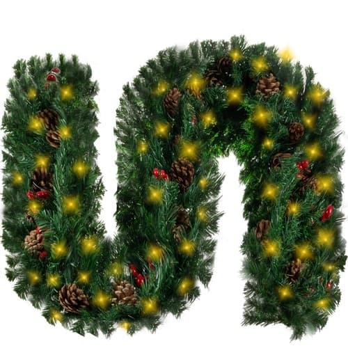 Juletrekrans 2,7m med Ruhhy 22322 LED-lys