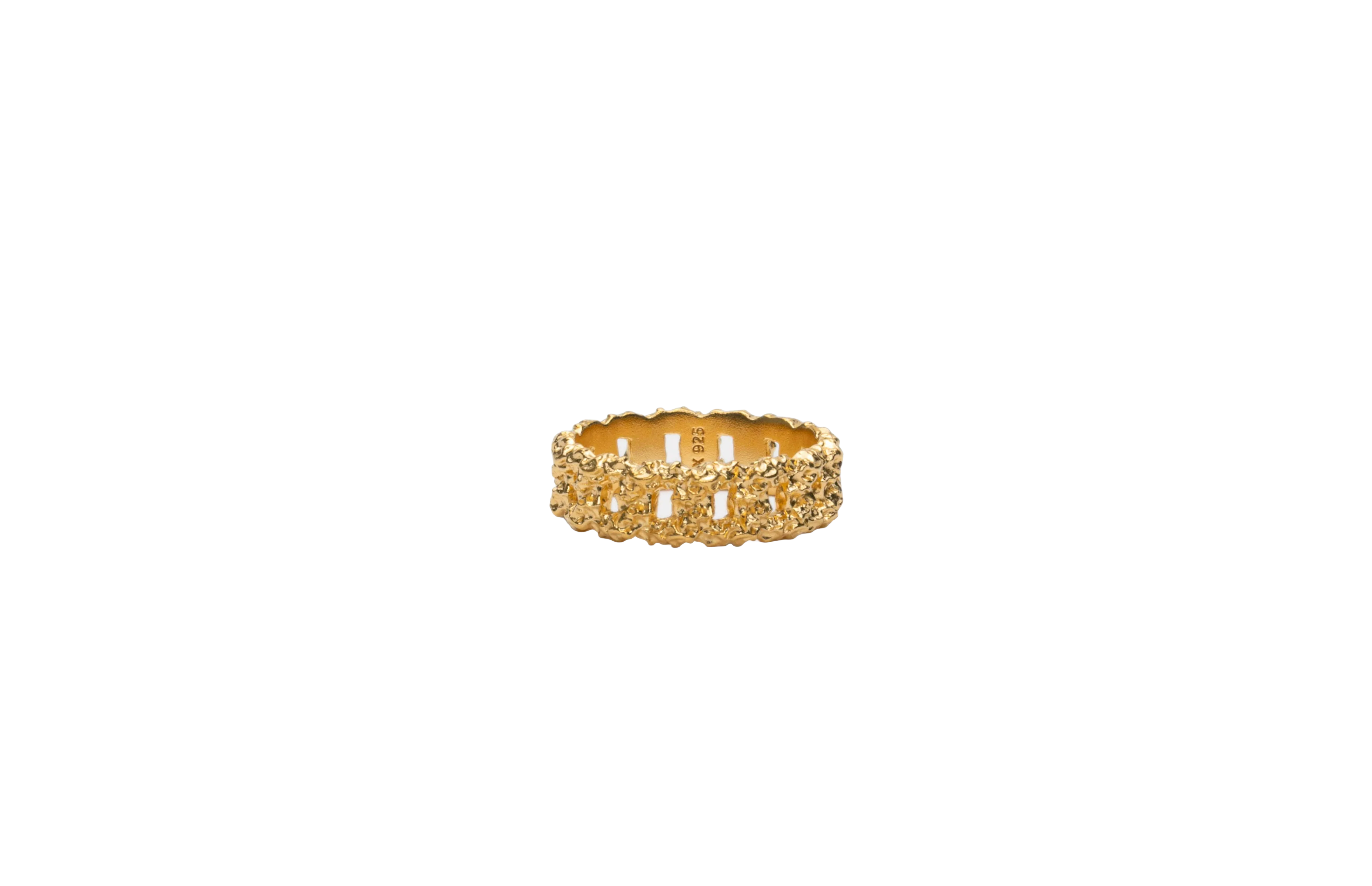 IX STUDIOS  IX Crunchy Curb ring - forgyldt