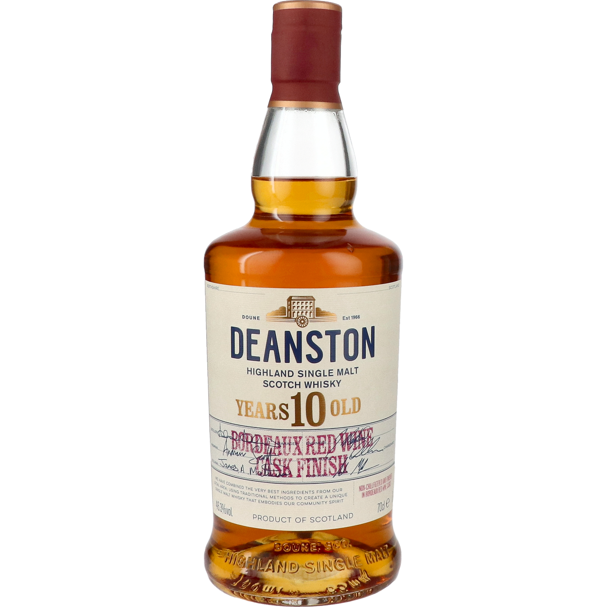 Deanston 10 Year Bordeaux Red Wine Cask 70 cl
