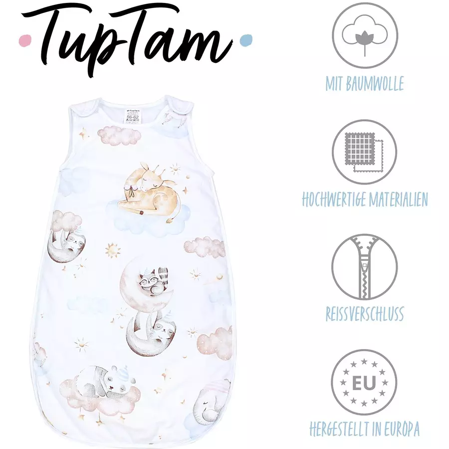 TupTam Baby Ganzjahres Schlafsack Wattiert weiß Modell 1