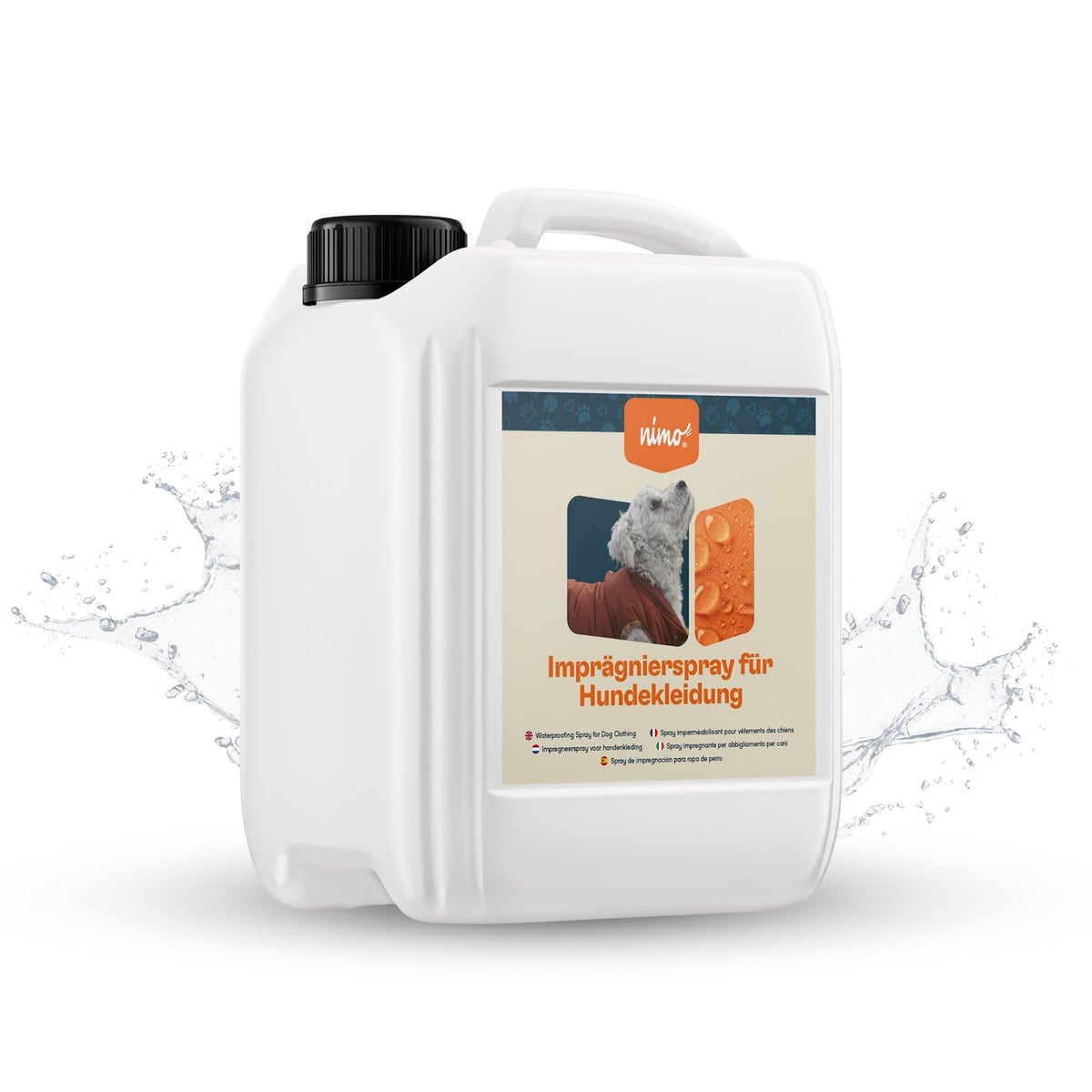 nimo® waterdichtingsspray voor hondenkleding • Afdichtmiddel ter bescherming tegen vocht en vuil