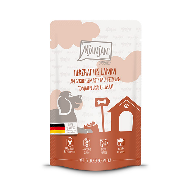 Quetschie - herzhaftes Lamm an gekochtem Reis mit frischen Tomaten und Chiasaat