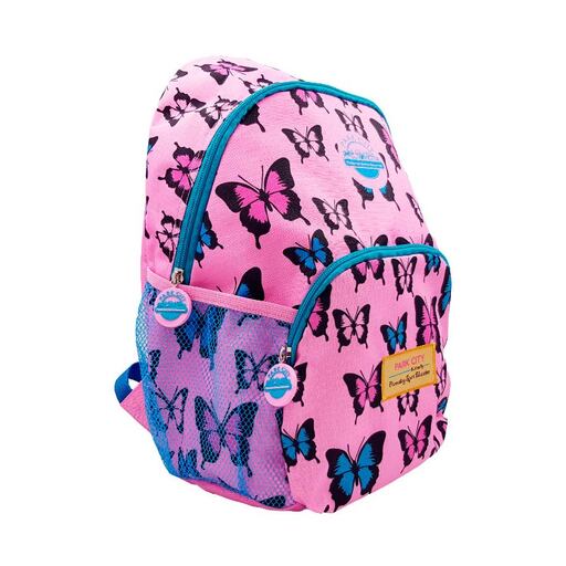 Mochila Krf rosa com borboletas