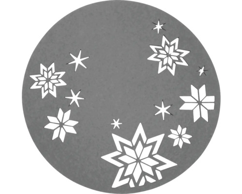 Kerstdecoratie placematset, vilt, grijs, Ø 35 cm
