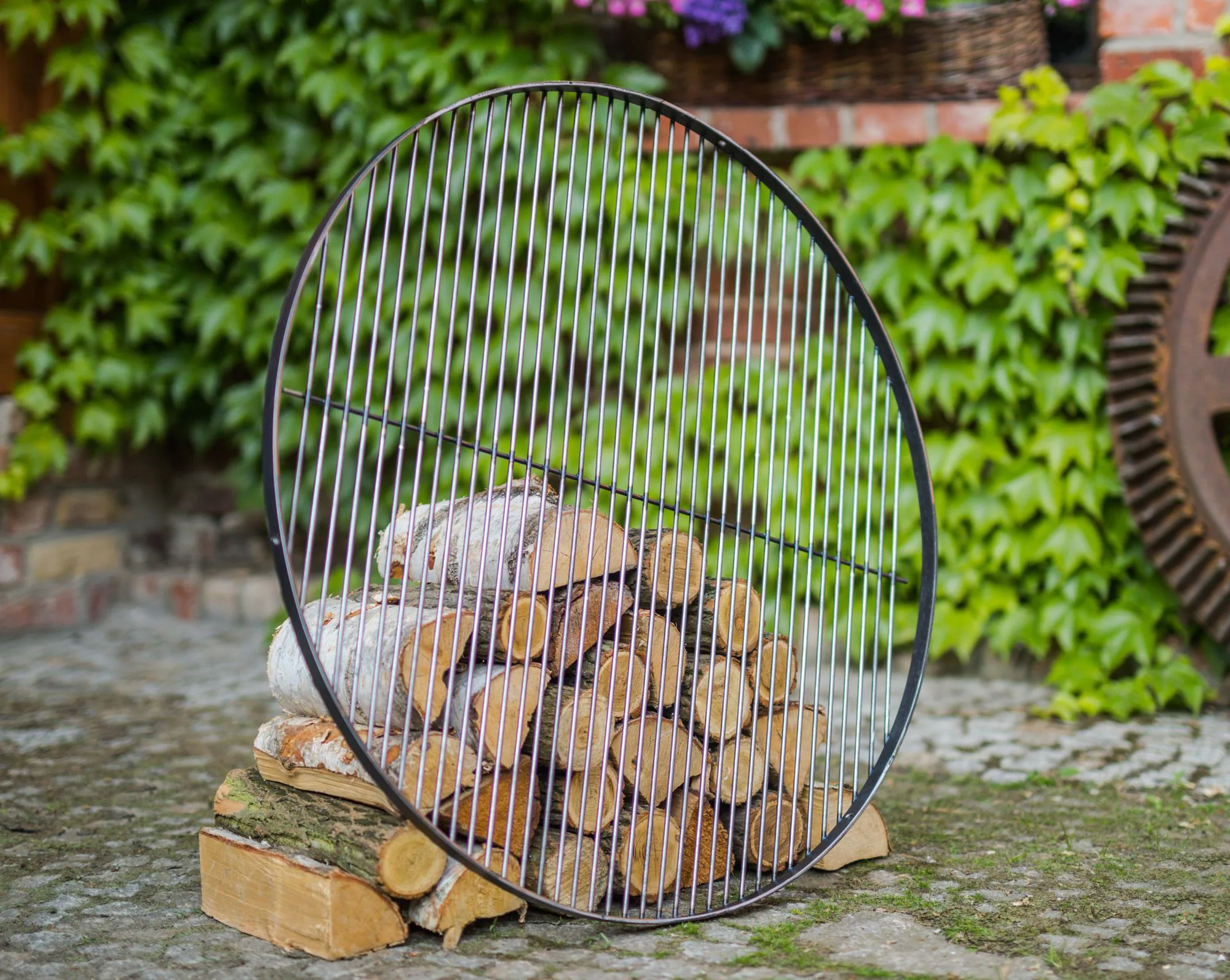 Grillrost aus Naturstahl 80 cm