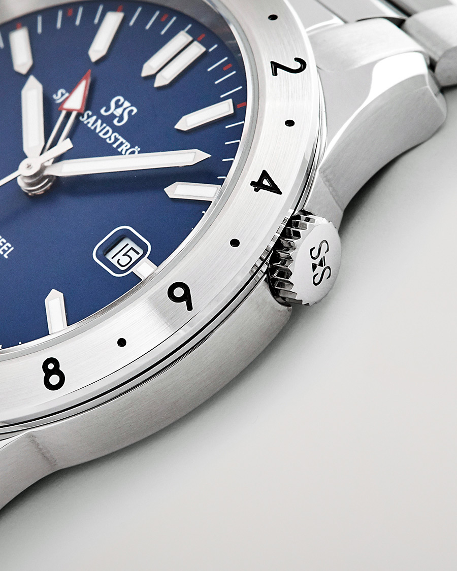 Sjöö Sandström Royal Steel Worldtimer 41mm Blue with Steel