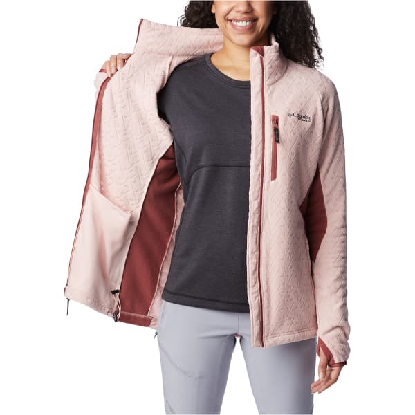 Veste polaire randonnée COLUMBIA TITAN PASS 3.0 FULL ZIP FLEECE W DUSTY PINK/BEETROOT