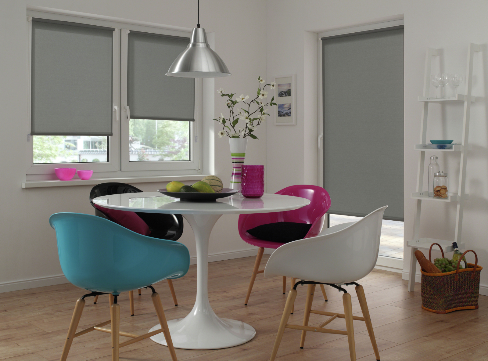 Mini Klemmrollo MARA - grau - 60x150 cm