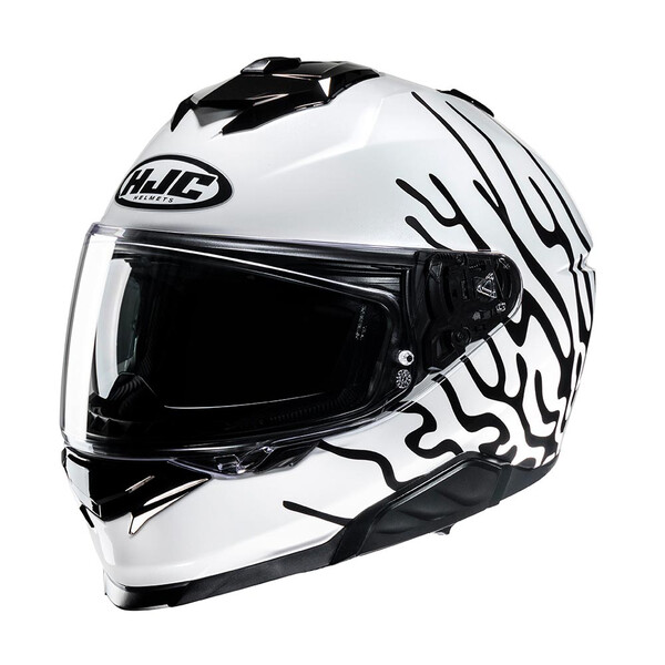 HJC - Casque i71 Celos MC3H / Blanc / Noir / Jaune fluo