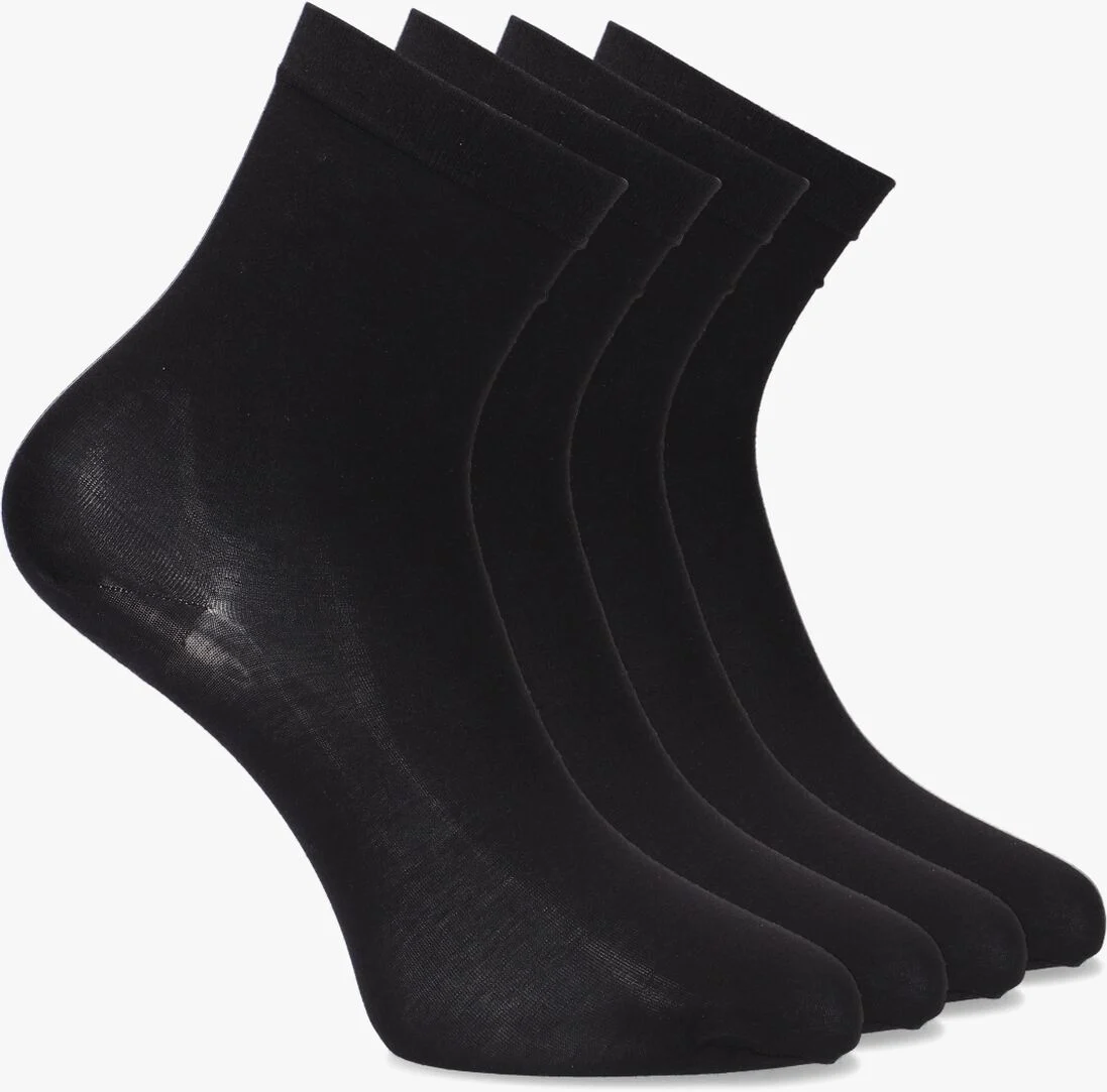 MARCMARCS zwarte marcmarcs sokken cotton ultra fine 2-pack