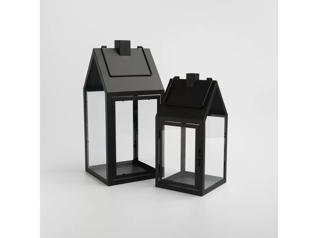 Lanterne Echo Noir Moyen 45 x 20 x 20