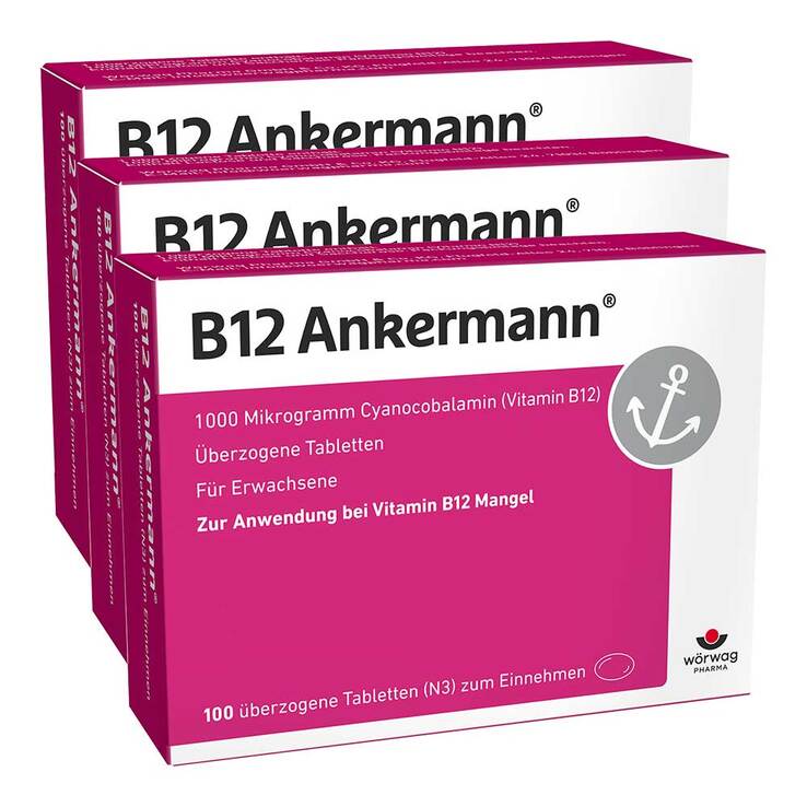 B12 Ankermann 1000 µg Vitamin B12 Tabletten hochdosiert, 3x100 St