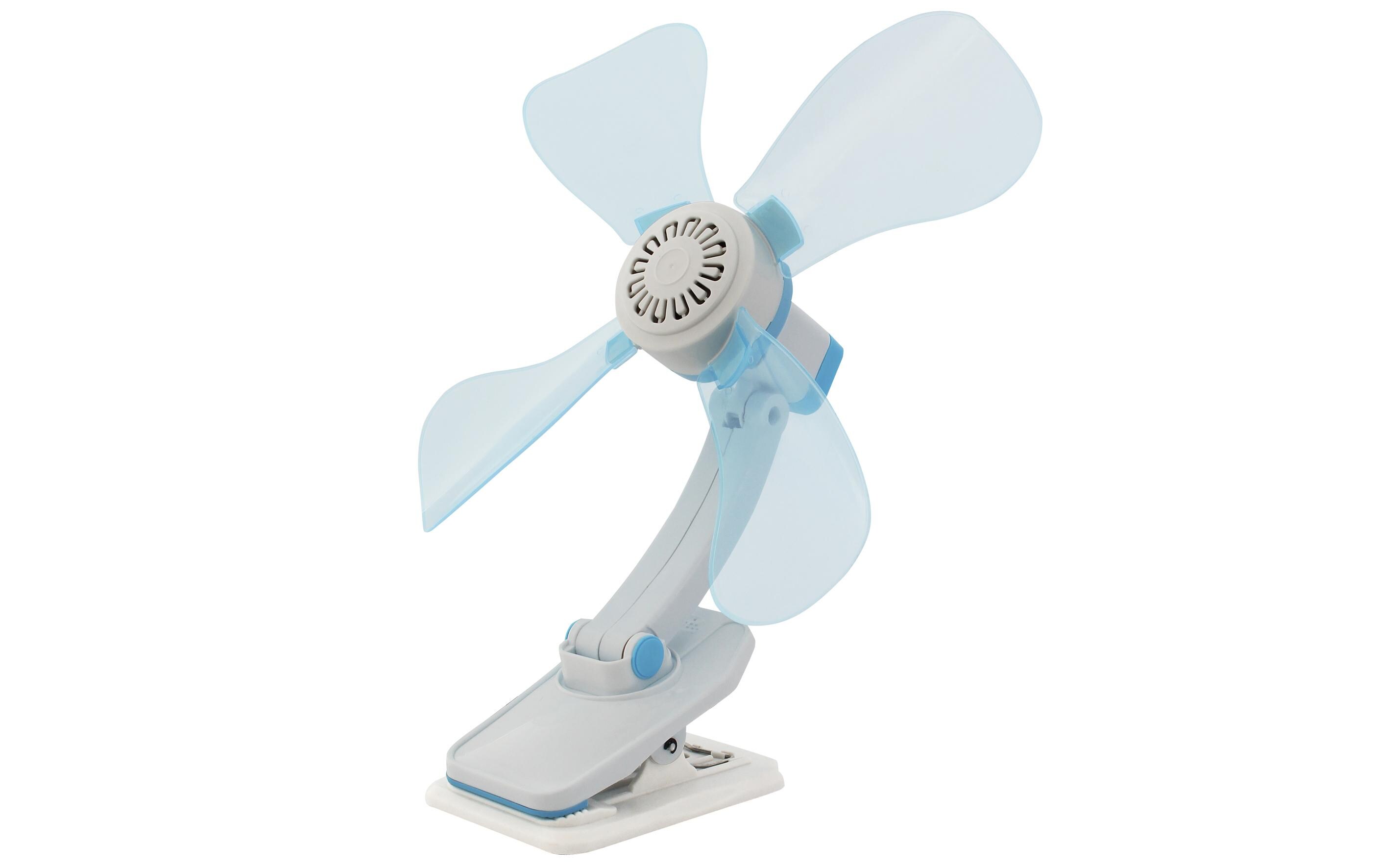 Klammer-Ventilator 12 V Hellblau/WeissFaltbarer Ventilator