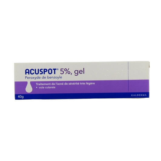 Acuspot gel 5% peroxyde de benzoyle - Traitement de l'acné très légère
