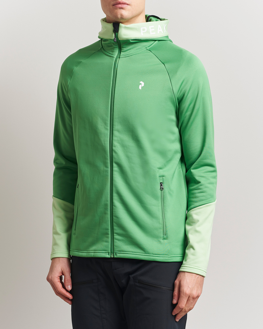 Peak Performance Rider Hooded Full Zip Peppermint/Vivid Green