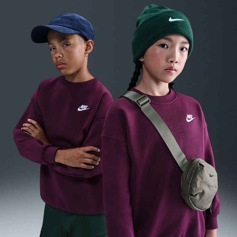 Nike - Club Fleece - Oversized Sweatshirt - Paars