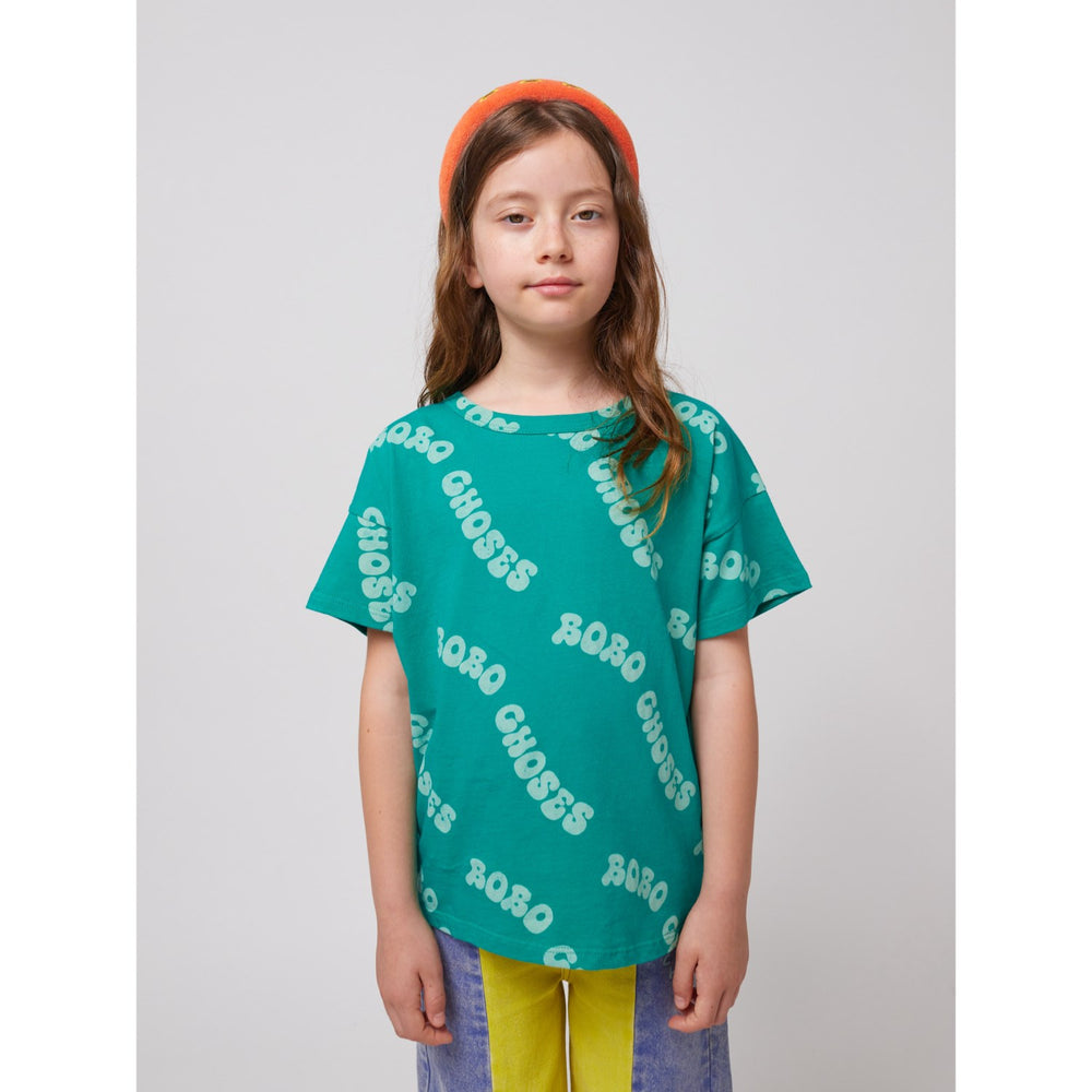 Køb Bobo Choses Green Wavy Bobo Choses All Over T-Shirt