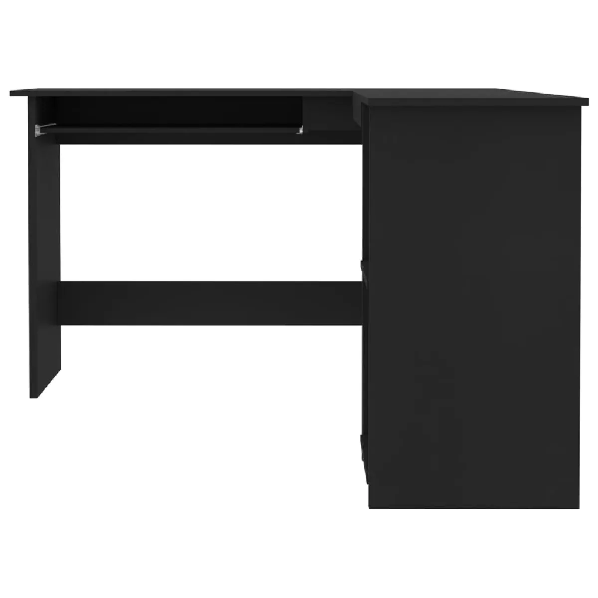 VIDAXL Bureau d'angle - Noir bois d'ingénierie